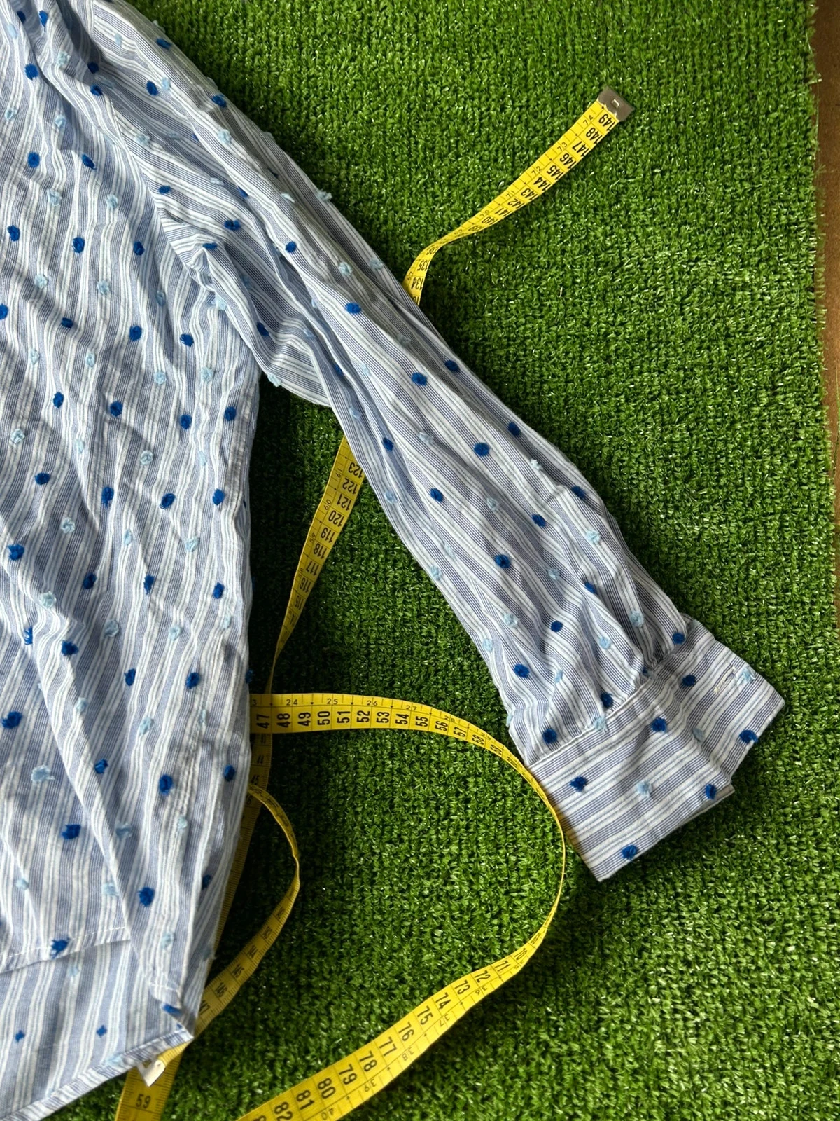 Witte blauwe gestreepte kilky-shirt maat L 100% katoen – photo 4
